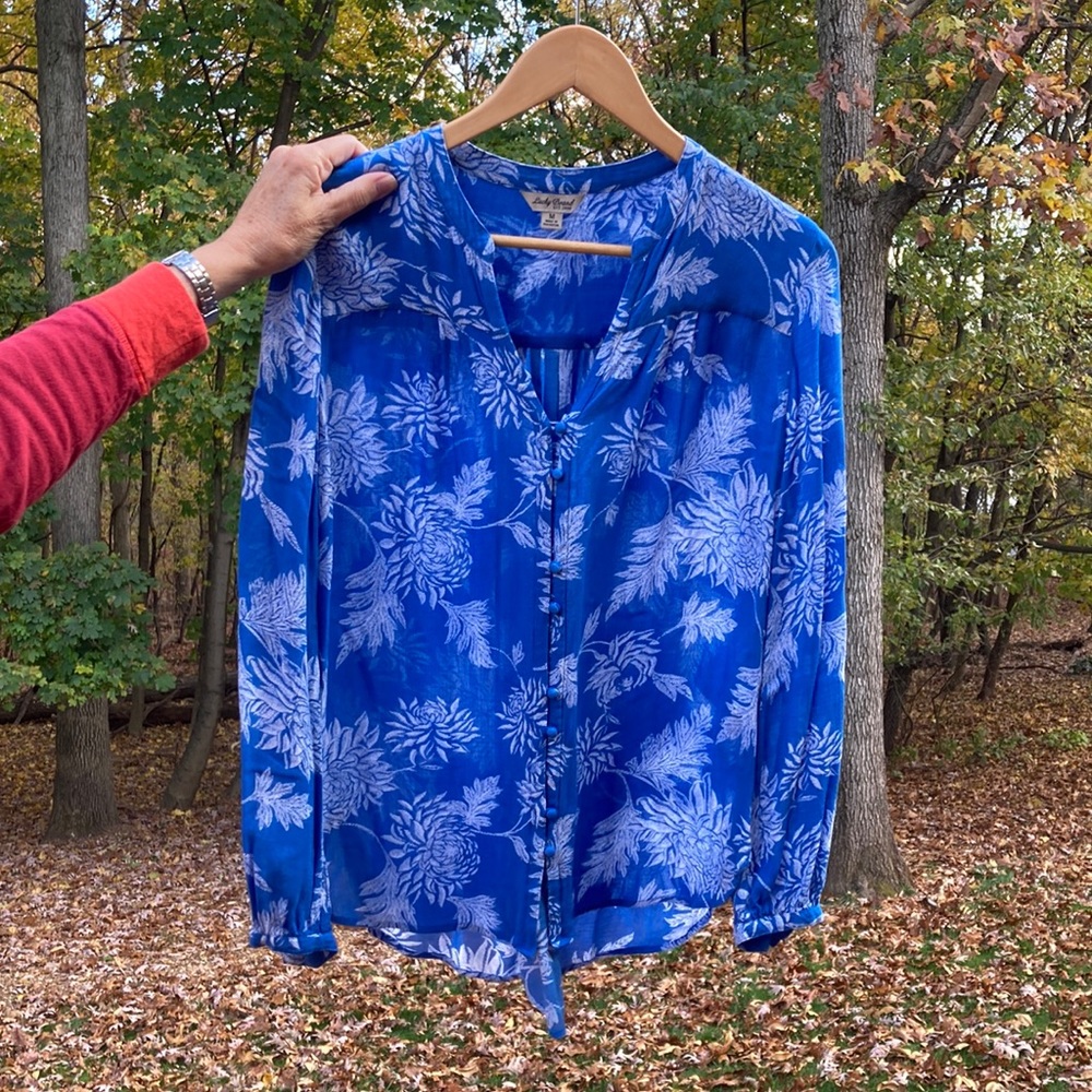 Lucky brand long sleeve flowy shirt